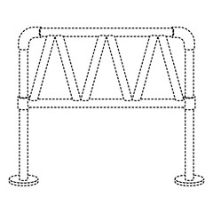 construction fence isolated icon vector illustration design