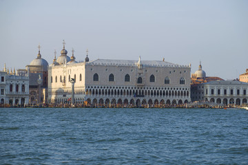Fototapeta premium View of the Palazzo Ducale from San Marco bay in the sunny day. Venice, Italy
