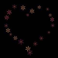 Feminine Floral Pattern with Simple Small Flowers for Greeting Card or Poster. Naive Daisy Flowers in Primitive Style. Vector Background for Spring or Summer Design.