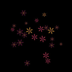 Feminine Floral Pattern with Simple Small Flowers for Greeting Card or Poster. Naive Daisy Flowers in Primitive Style. Vector Background for Spring or Summer Design.
