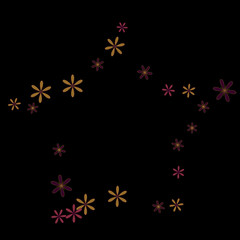 Feminine Floral Pattern with Simple Small Flowers for Greeting Card or Poster. Naive Daisy Flowers in Primitive Style. Vector Background for Spring or Summer Design.
