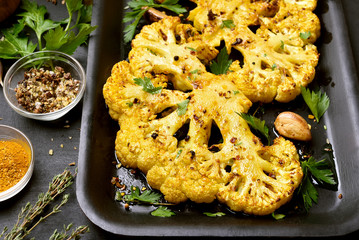 Fried cauliflower steaks