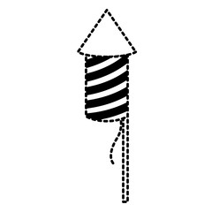 firework rocket isolated icon vector illustration design