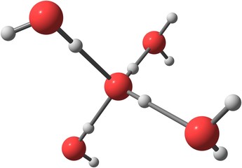 Obraz premium Water molecular structures isolated on white background