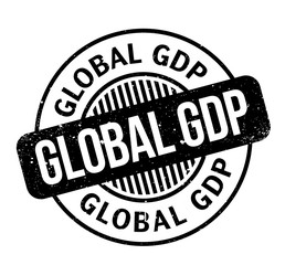 Global GDP rubber stamp. Grunge design with dust scratches. Effects can be easily removed for a clean, crisp look. Color is easily changed.