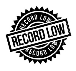 Record Low rubber stamp. Grunge design with dust scratches. Effects can be easily removed for a clean, crisp look. Color is easily changed.
