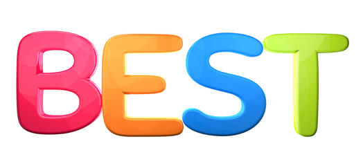 best bold letters colorful 3d rendering