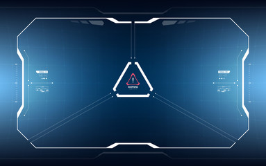 Sci-Fi Concept of Future Vector HUD Interface Scree. Virtual Reality View Display. Hologram Technology © CreativeCore