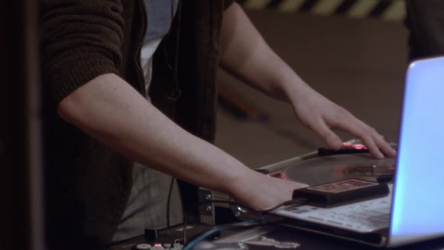 Dj Mixing some misc on his decks