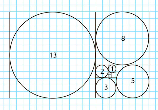 Golden Ratio Template Vector, Divine Proportions, Golden Proportion. Universal Meanings.