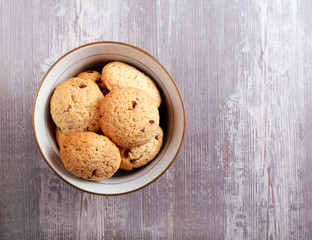 Chocolate chip banana wholemeal cookies