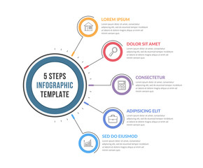 Infographic Template with Five Steps