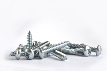 Screws on white