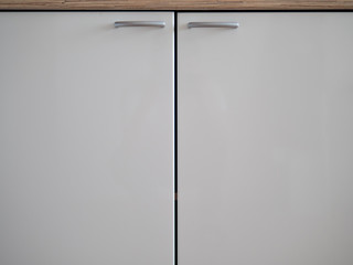 Two steel handle with key hole of steel file cabinet