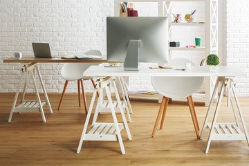 Contemporary interior with workplace