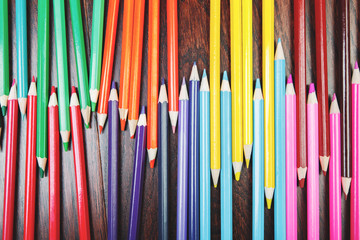 Colorful pencils background