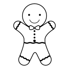 christmas sweet ginger cookie vector illustration design