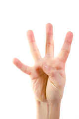 Young caucasian teenage boy close up of hands