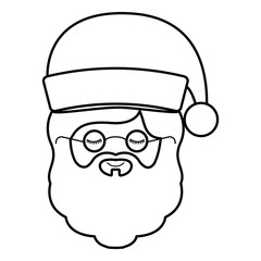 santa claus character icon vector illustration design