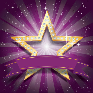 dimond star purple burst