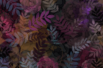 Fototapety  Ręcznie malowane akwarela rocznika kwiatowy tekstury tła