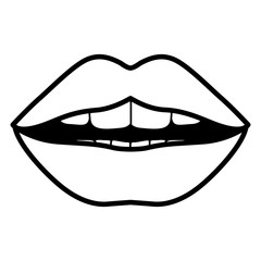 lips female isolated icon vector illustration design