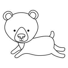 cute bear teddy character vector illustration design