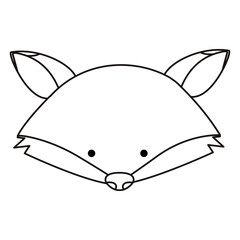 cute fox woodland character vector illustration design