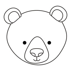 cute bear teddy character vector illustration design