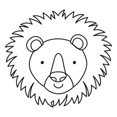 cute lion character icon vector illustration design