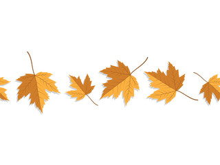 yellow maple leaf vector seamless pattern for wallpaper, background, cover, greeting card, fabric textile