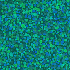 Watercolor confetti seamless pattern. Hand painted authentic circles. Watercolor confetti circles. Green scattered circles pattern. 11.