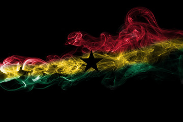 Obraz premium Ghana smoke flag