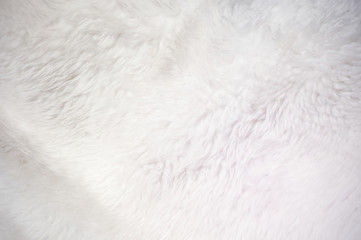 White soft fur texture background