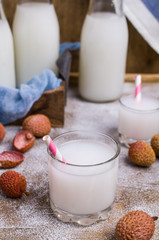White drink made from lychee
