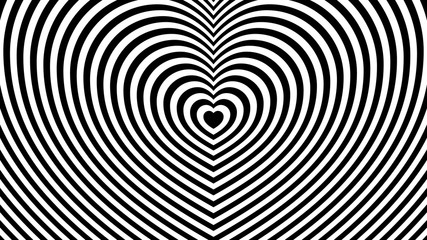 abstract black and white background with a heart