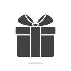 Gift box icon vector isolated