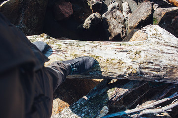 Camminare su un legno