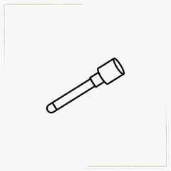 stick grenade line icon