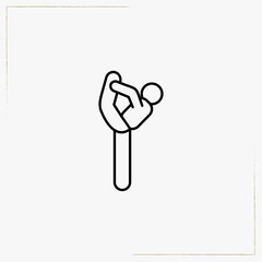 yoga exercises line icon
