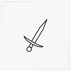 sword line icon