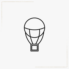 air balloon line icon