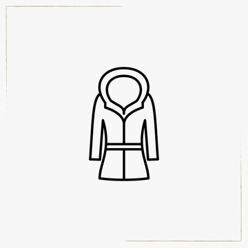 lady jacket line icon