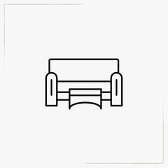 sofa line icon