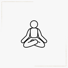 yoga exercises line icon
