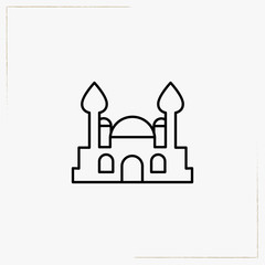 mosque line icon