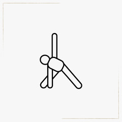 yoga exercises line icon