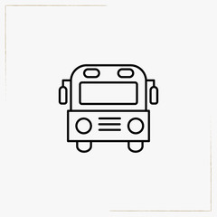 school bus line icon