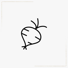 radish line icon