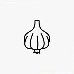 garlic line icon